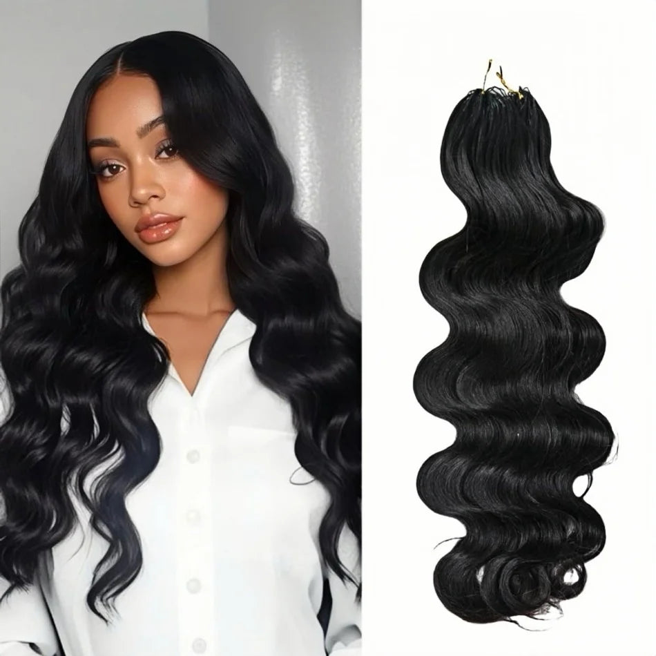 Body Wave Crochet Human Hair Bundles 5 Packs Brazilian Weave Pre-Separated Virgin Feather Hair Extensions Crochet Hair For Women