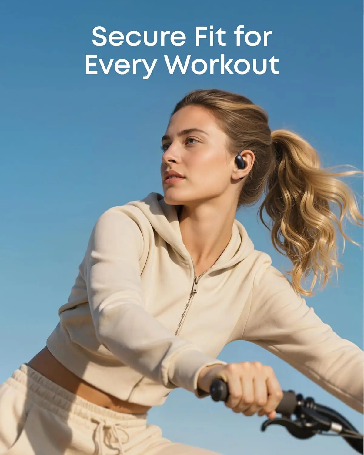 Open-Ear Wireless Earbuds with Real-Time Translation, 42H Playtime, Hi-Res Sound, Adjustable Fit for All Eizes