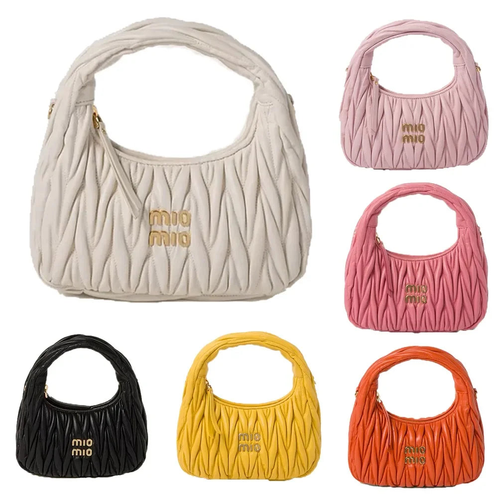De Crossbody One Shoulder Underarm Fashion Casual Sheepskin Cloud Bag Wallet 2024