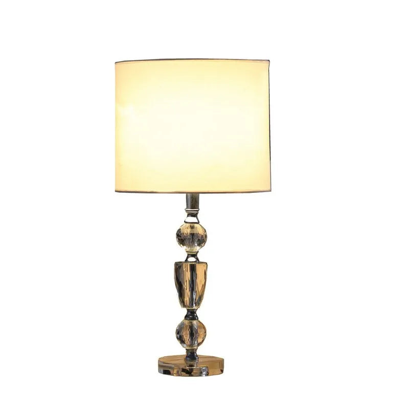 23.5" Modern Table Lamp  Cale Cut Crystal Build Luxurious Look Bedroom Living Room Elevates Home Ambiance