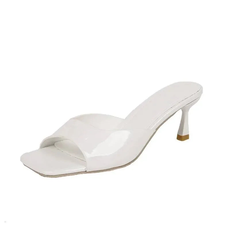 Fashion Fish Mouth Slippers Summer Comfort Dress Shoes Sexy Open Toe Stiletto Sandals Elegant Office Women High Heels