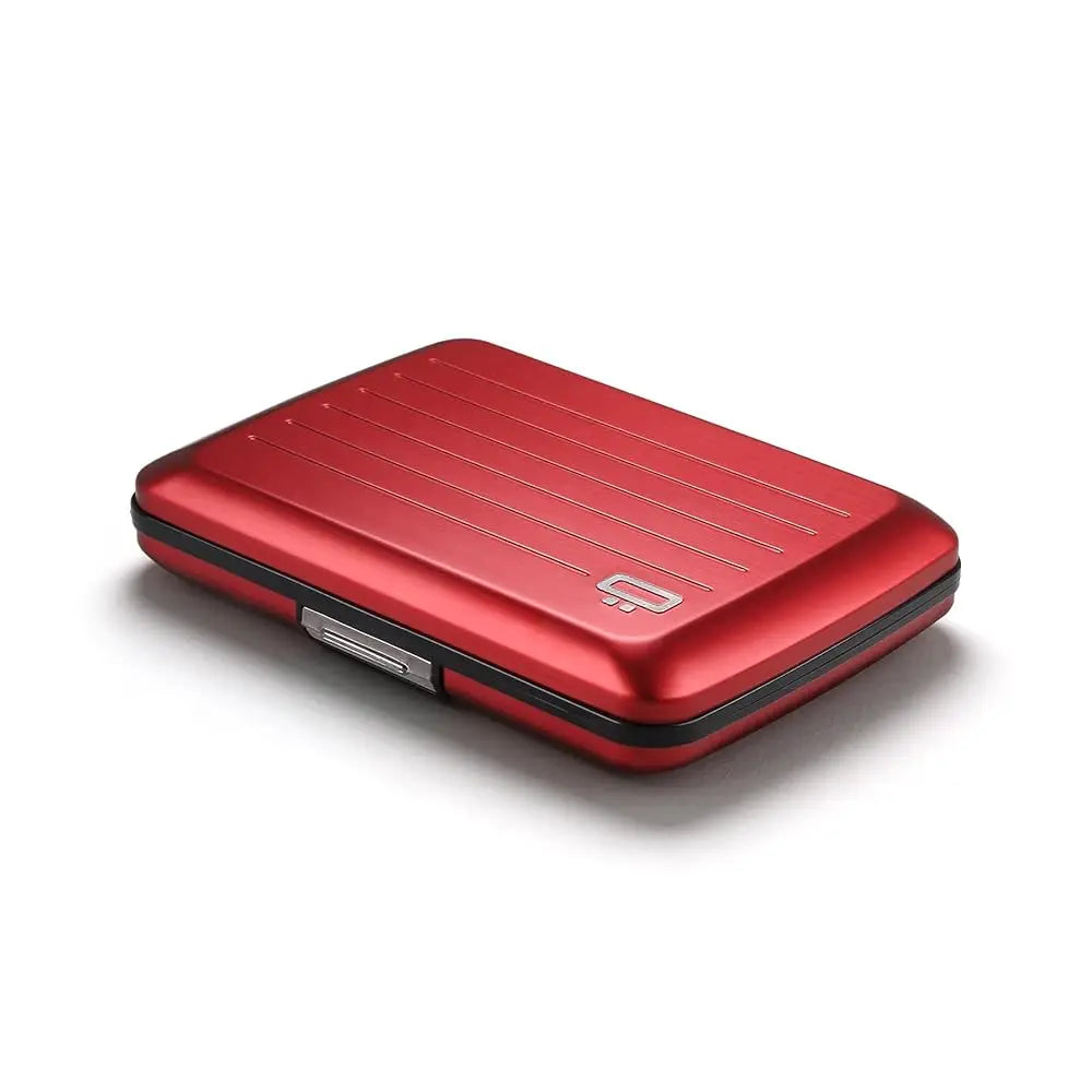 Aluminum card holder with metal lock, RFID protection against fraud and demagnetization, compact wallet, Smart Case
