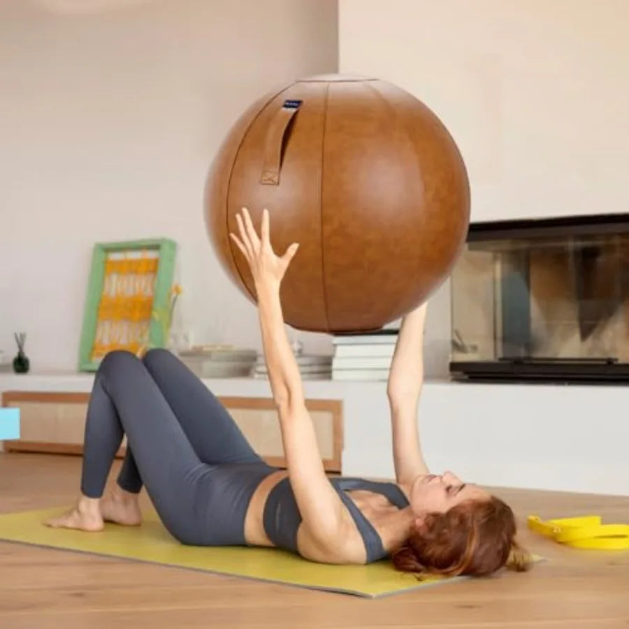 Yoga Exercise Ball Chair for Office and Home Use Balance Ball Chair for Fitness Training Pregnancy Birthing Ball Enhances Postu