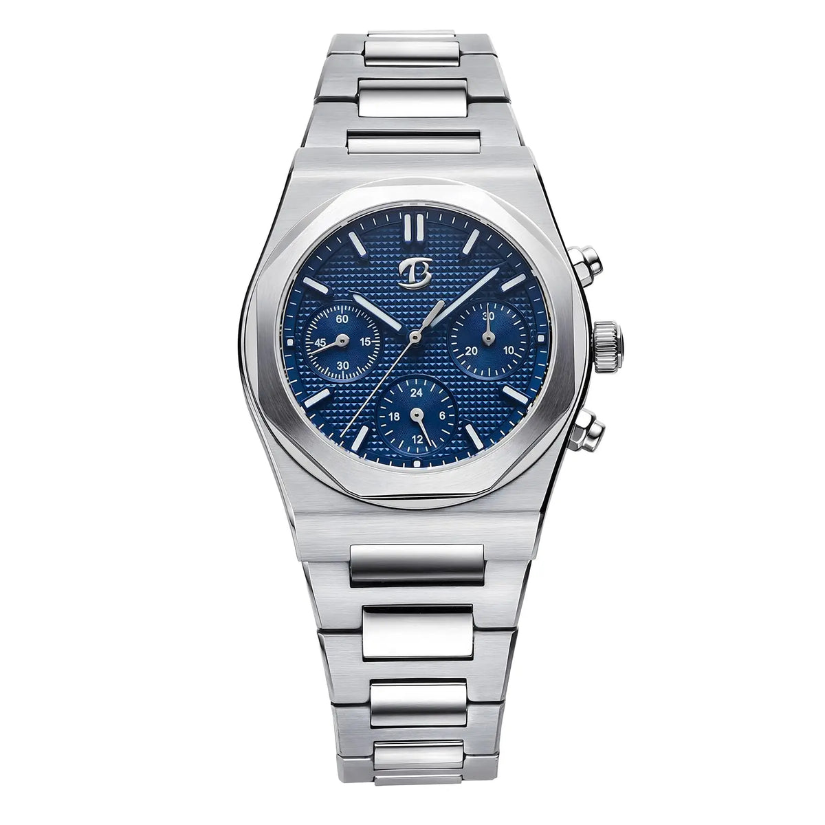 BETTIMER B8002 Men's Mechanical Chronograph Watch ST1903 Movement 38.5mm 316L Stainless Steel Sapphire Luminous Watches for Men