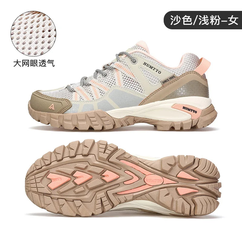 Men Lightweight Hiking Shoes Autumn Winter Breathable Mesh Casual Athletic Walking Sneakers Anti-slip Outdoor Trekking Footwear
