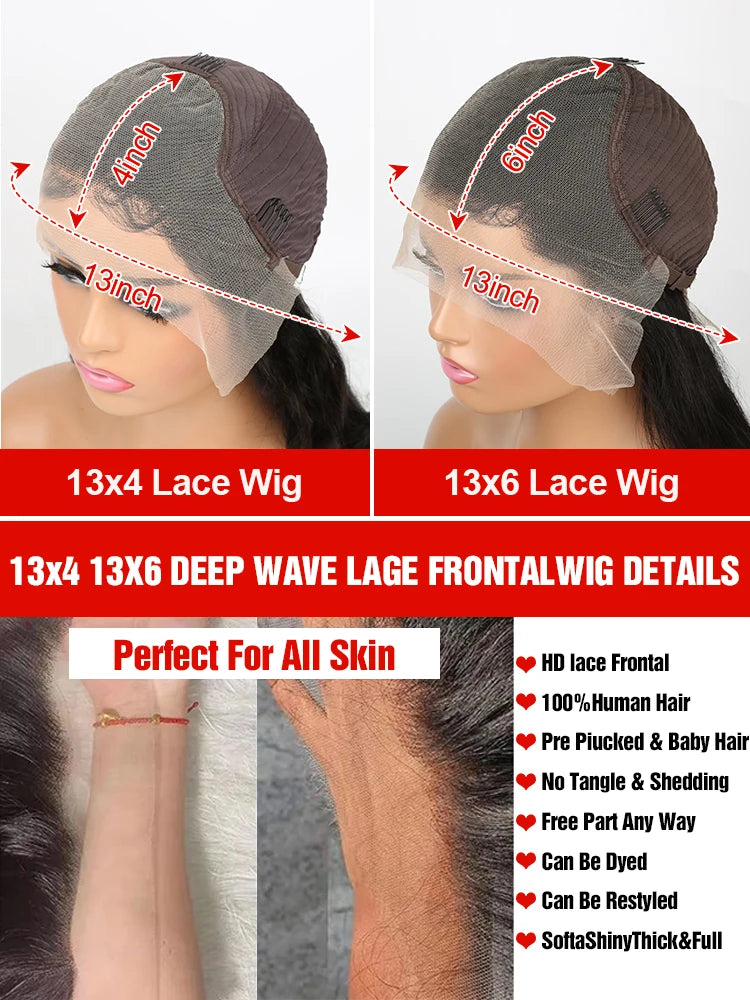 30 40 Inches Straight Human Hair Wigs 13x6 HD Lace Frontal Wigs 250% Density Silver Grey Colored 13x4 Lace Front Human Hair Wigs