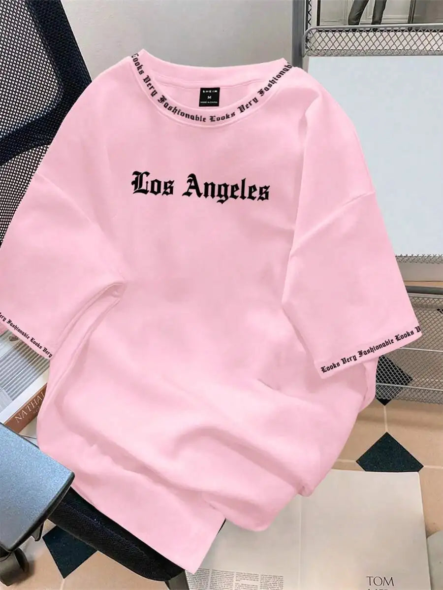 Black Oversized Graphic Print Crew Neck T-Shirt with Gothic Font Design