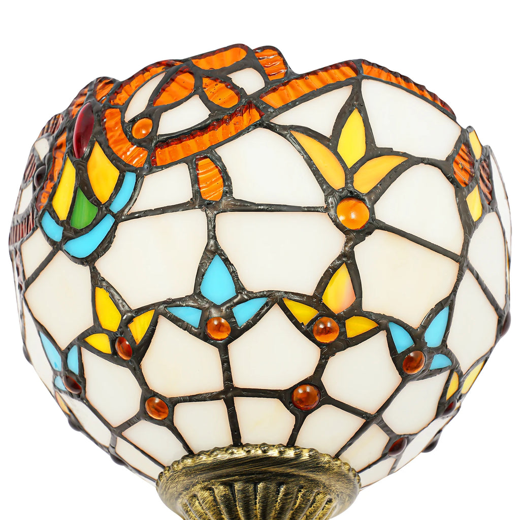 Baroque, Victorian Style Wall Lamp Made of Glass and Hardware, Burn-in Varnish for Rust-free, Indoor