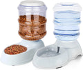 3 Gallon Automatic Pet Feeder and Water Dispenser Set for Large Dogs, Gravity Food Bowl Station