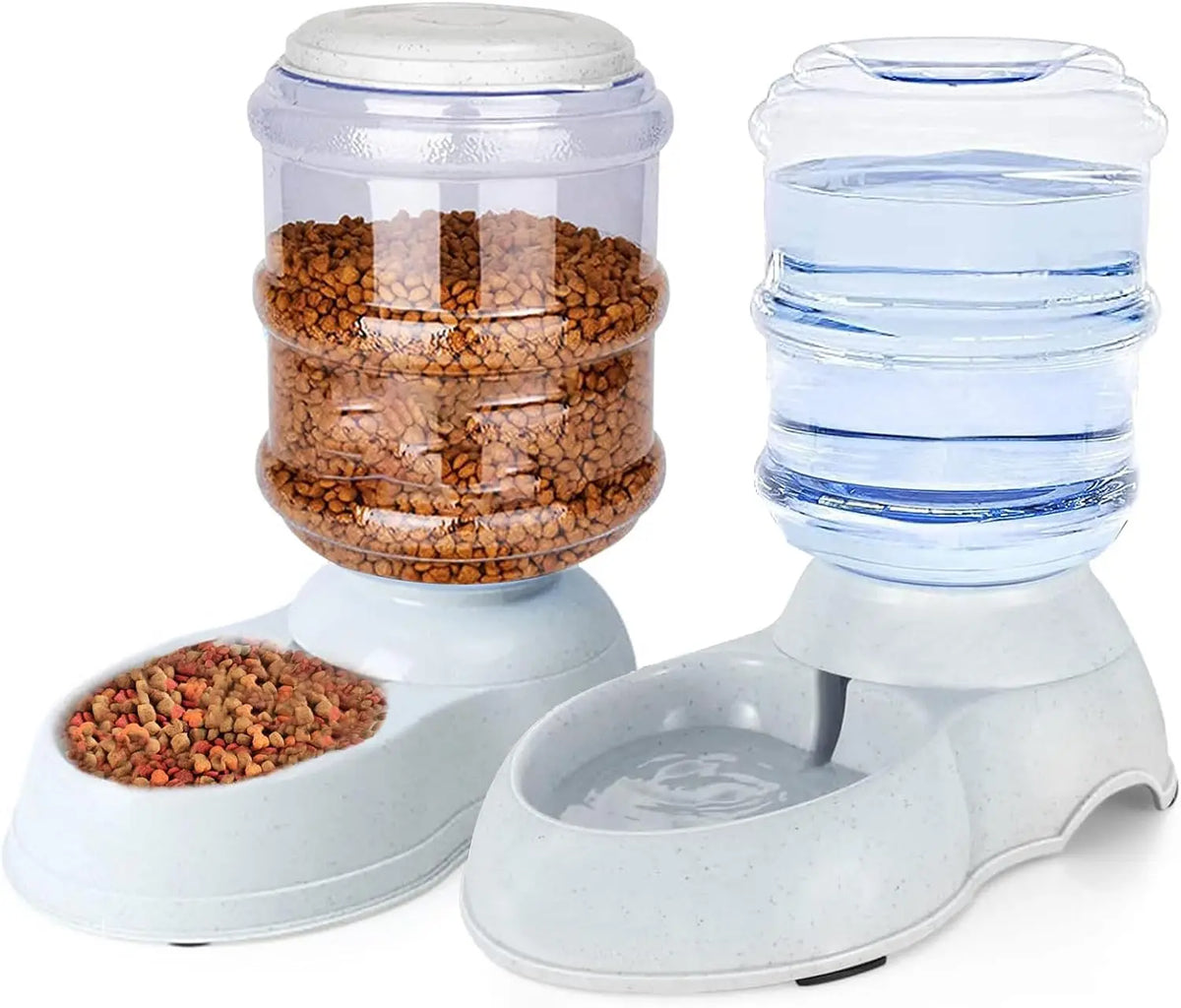 3 Gallon Automatic Pet Feeder and Water Dispenser Set for Large Dogs, Gravity Food Bowl Station