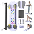 Pilates Board Foldable Reformer Training Set 6-in-1 Versatile Kit with Auto-Rebound Ab Roller Home Core Workout Equipment for T