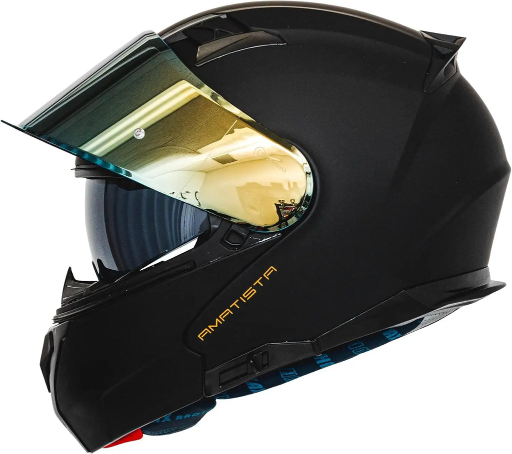 Amatista Modular Flip-Up Dual Visor Motorcycle Helmet-DOT/ECE Approved Lightweight Comfortable and Stylish Helmet for Men and Wo