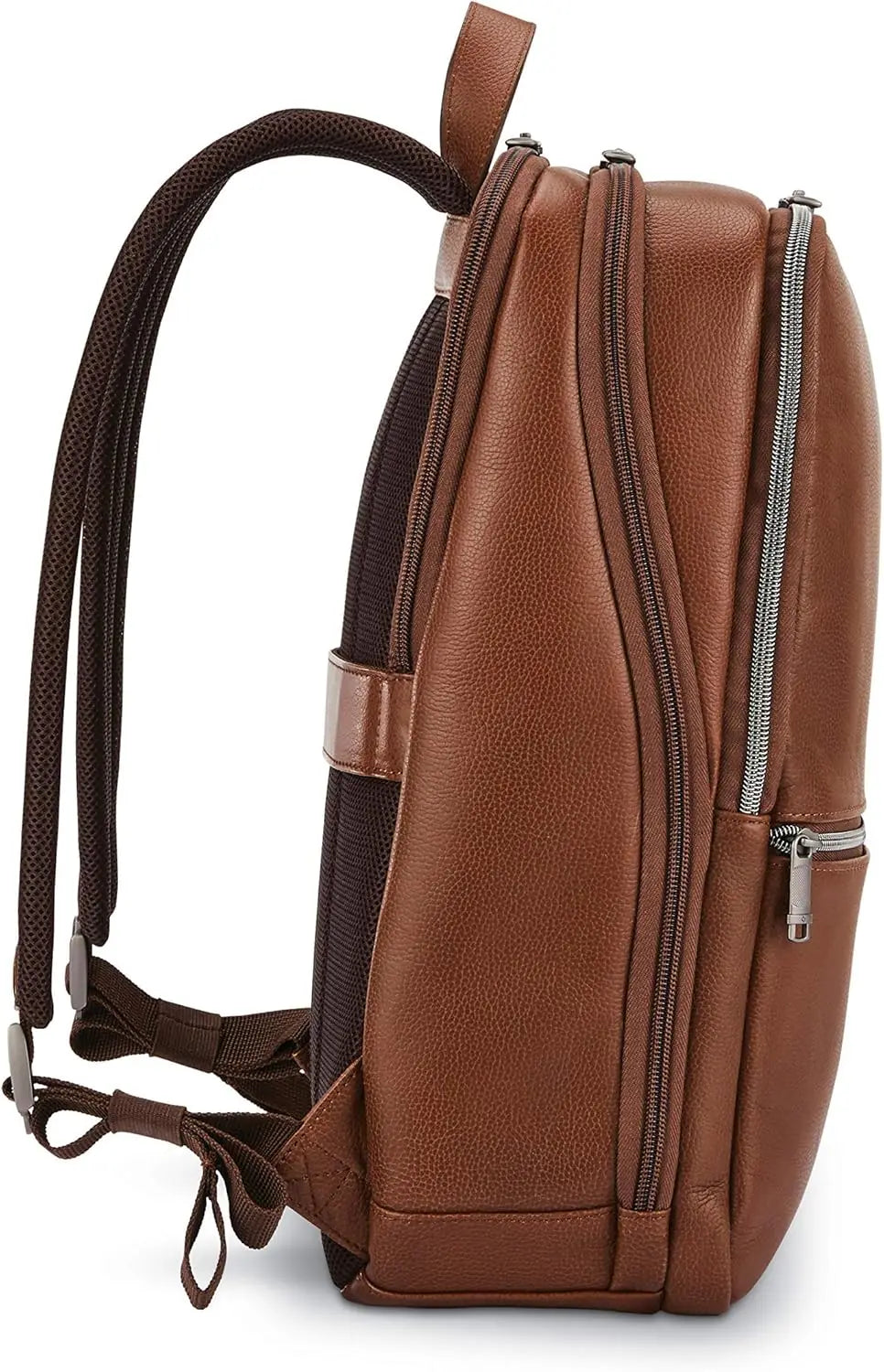Classic Leather Slim Backpack for Men and Women, Durable Water-Resistant Design, Perfect for Travel and Daily Use