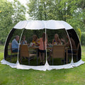 Screen House Gazebo, 6-10-15 Person Pop Up Igloo Screened Canopy Tent with Mosquito Netting Sides, Instant UV Resistant Sun