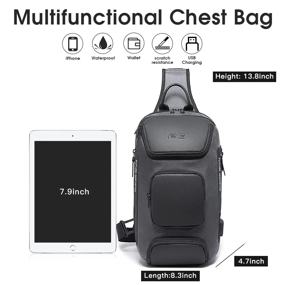 Sling Bag, Waterproof Shoulder Bag for Men, Casual Sports Sling Bag, Every Day Bag for Men…