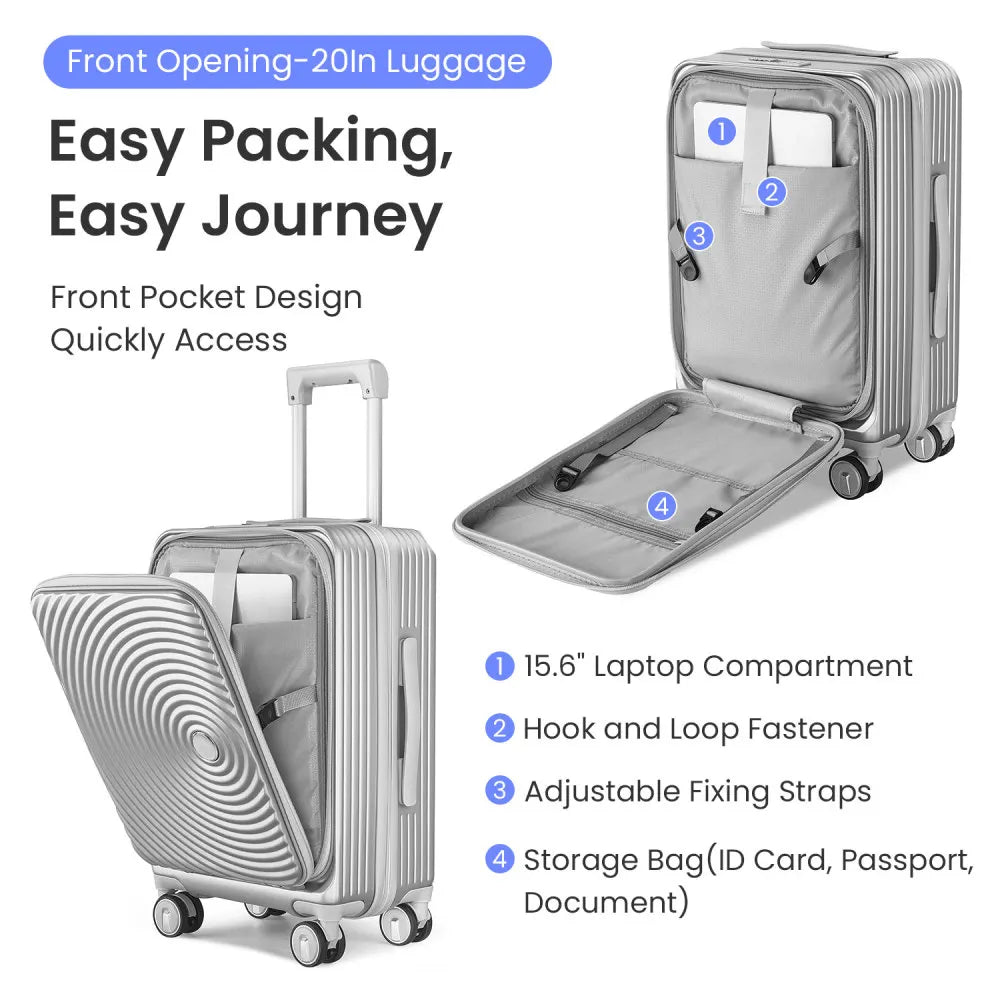 Luggage Sets 3 Piece Expandable Carry on Luggage TSA Lock Airline Approved 100% PC Hard Shell Lightweight Suitcase