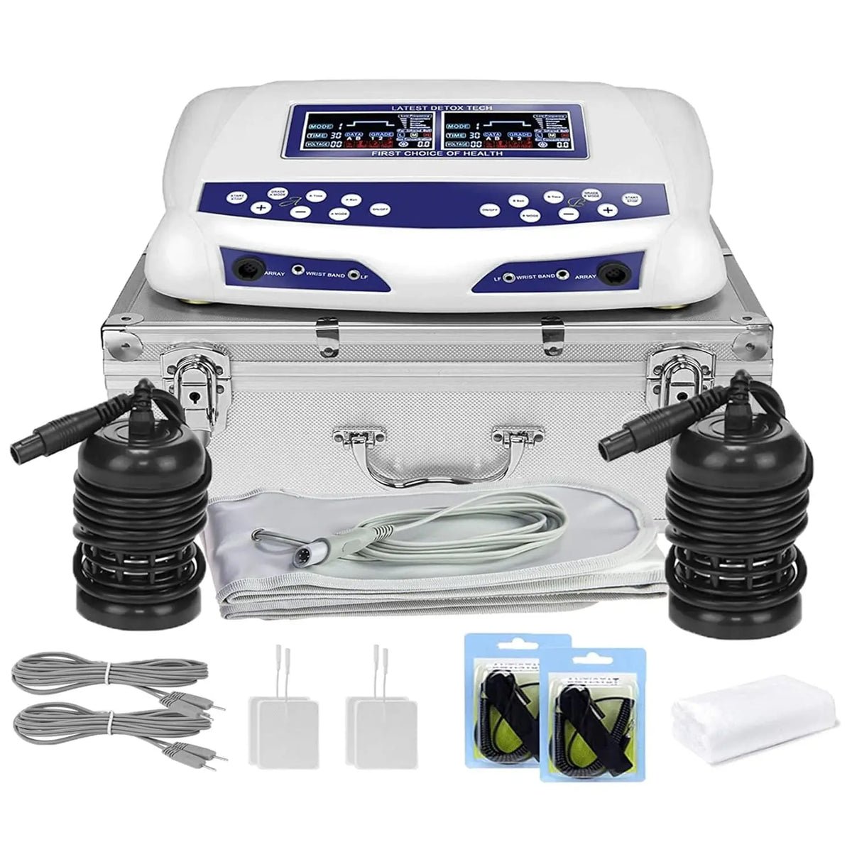 Professional Dual Ionic Detox Foot Bath Spa Machine with 8 Modes and Far Infrared Belt for Home Use