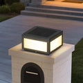 Solar Post Lights Outdoor, Waterproof LED Pillar Lights for Deck Patio Pool, Modern Square Lantern with 3000K Warm Glow