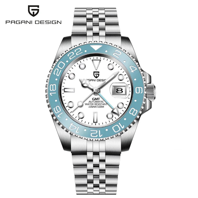 Top PAGANI DESIGN Men's Mechanical Watch Luxury Ceramic bezel Automatic Watch 10bar Waterproof Sapphire Glass GMT men's watch