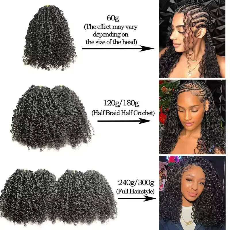 30 Inch Feather Crochet Human Hair Extensions Knotless Pre-Separated Kinky Straight Invisible Knot Human Crochet Hair For Women