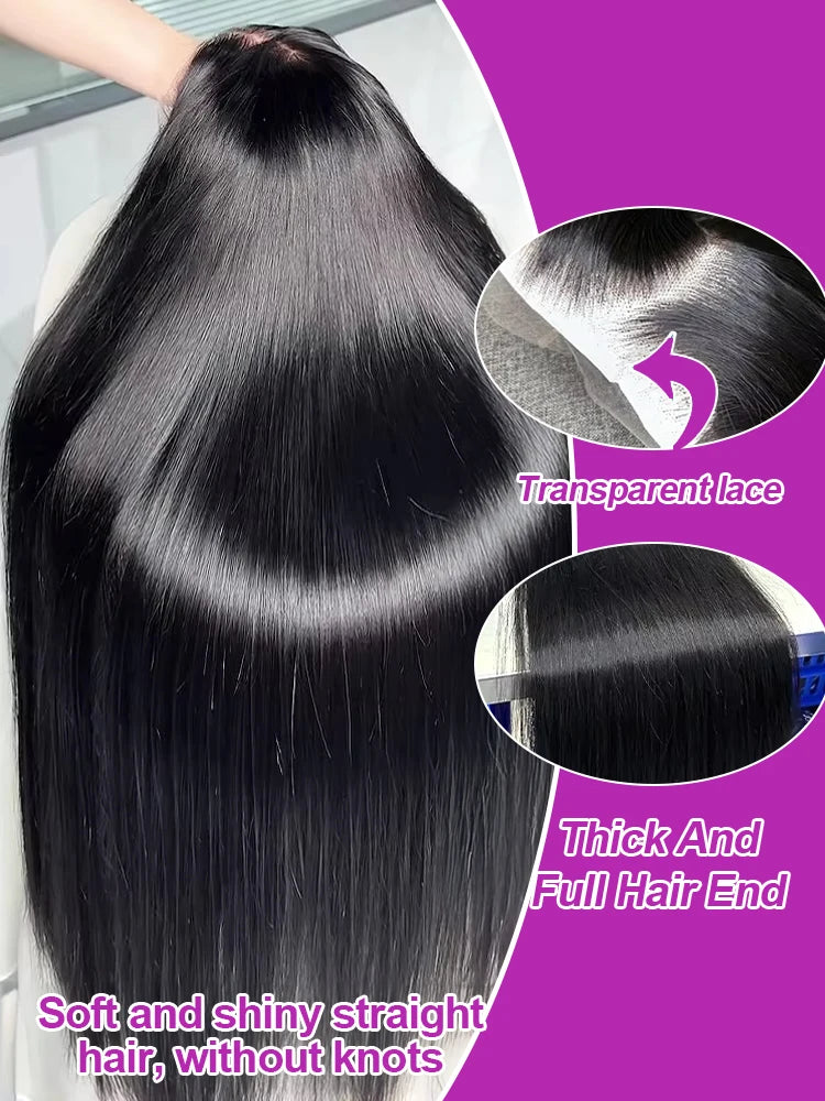 HD Lace Wigs 13x6 Straight Human Hair Wigs 300% Density 40 46 Inch 13x4 360 Full Lace Frontal Wigs 7x5 Glueless Wigs Human Hair