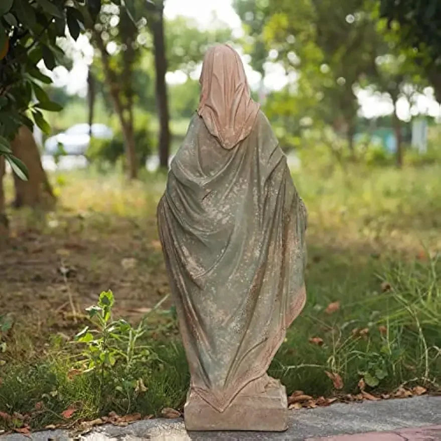 Virgin Mary Garden Statue Outdoor H31” Blessed Catholic Saint Mother of God Large Holy Madonna Resin Religious Sculpture Yard Ou
