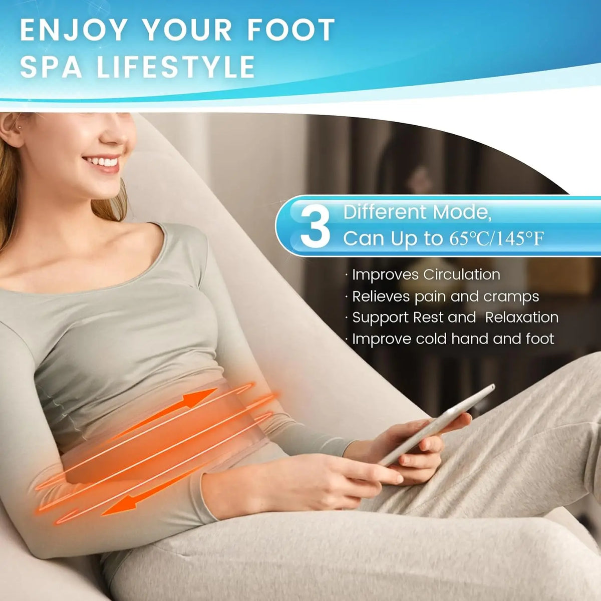 Professional Dual Ionic Detox Foot Bath Spa Machine with 8 Modes and Far Infrared Belt for Home Use