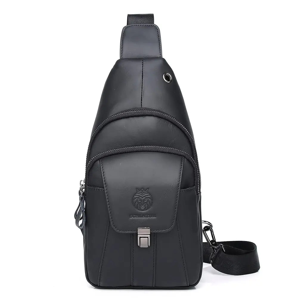 Genuine Leather Sling Bag for Men