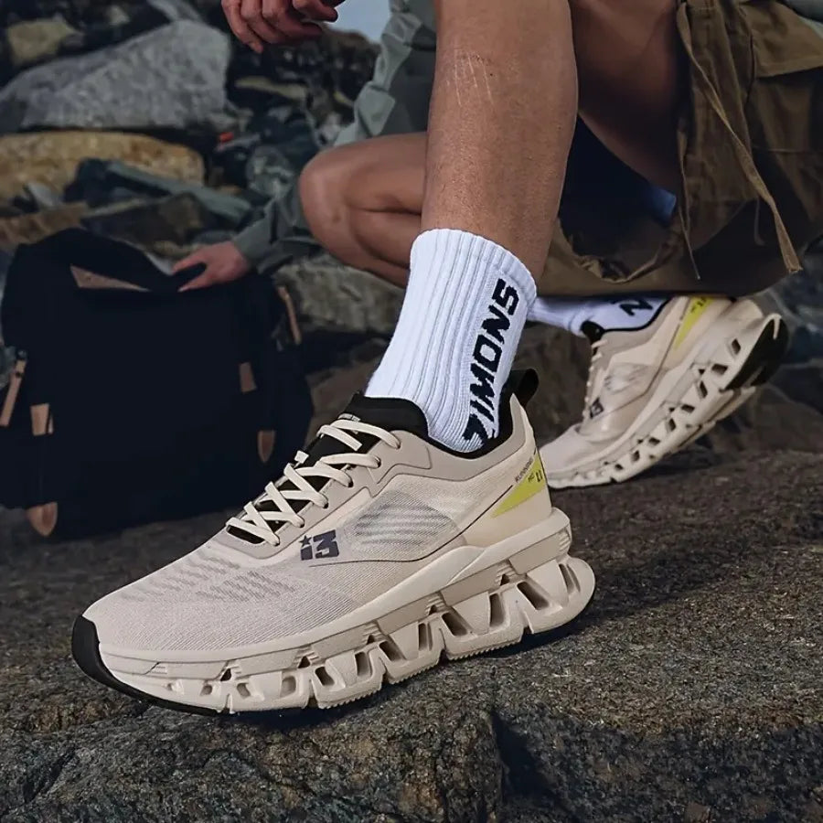 Men's Sneakers Road Running Shoes Outdoor Trail Running Shoes -Slip Wear-Resistant Mesh Breathable Lightweight Hiking Shoes Ind
