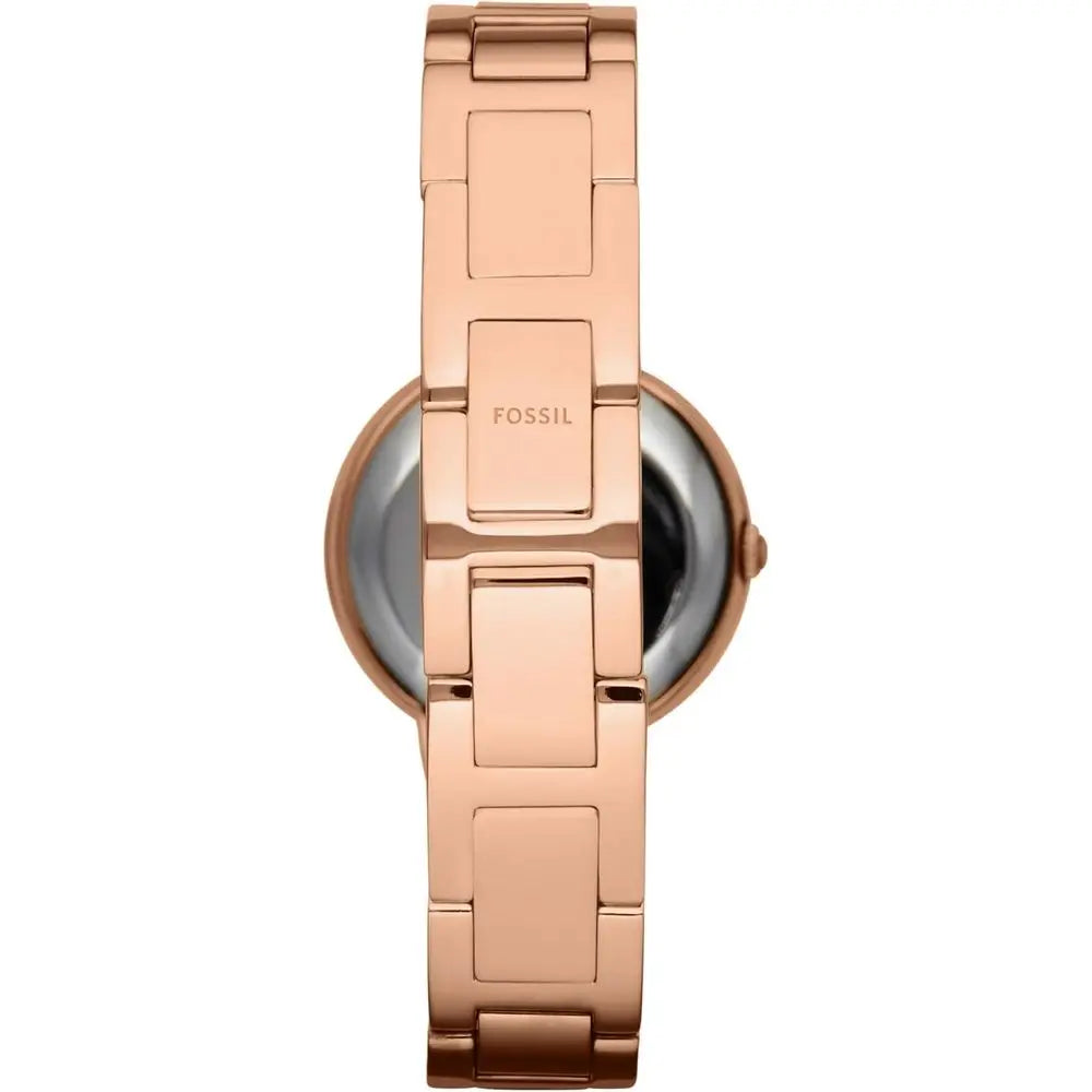 ossil Women's Watch, Virginia Quartz StainlSteel Three-Hand Watch or Women, Color: Rose Gold Glitz