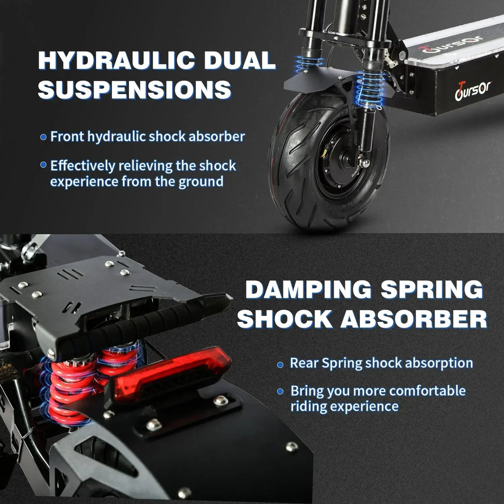 TOURSOR X13 5000W*2 Dual Motor Electric Scooter For Adults 72V35Ah Battery E-Scooter 13" Road Tire Foldable Road EScooter