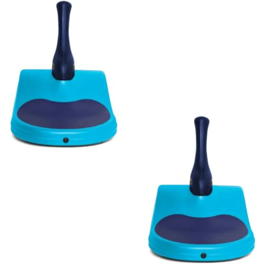 Freestyle Mini Luge Snow Sled – Made in USA – Lightweight Steerable Sit-Down Racer (Aqua Blue, 2 Pack)