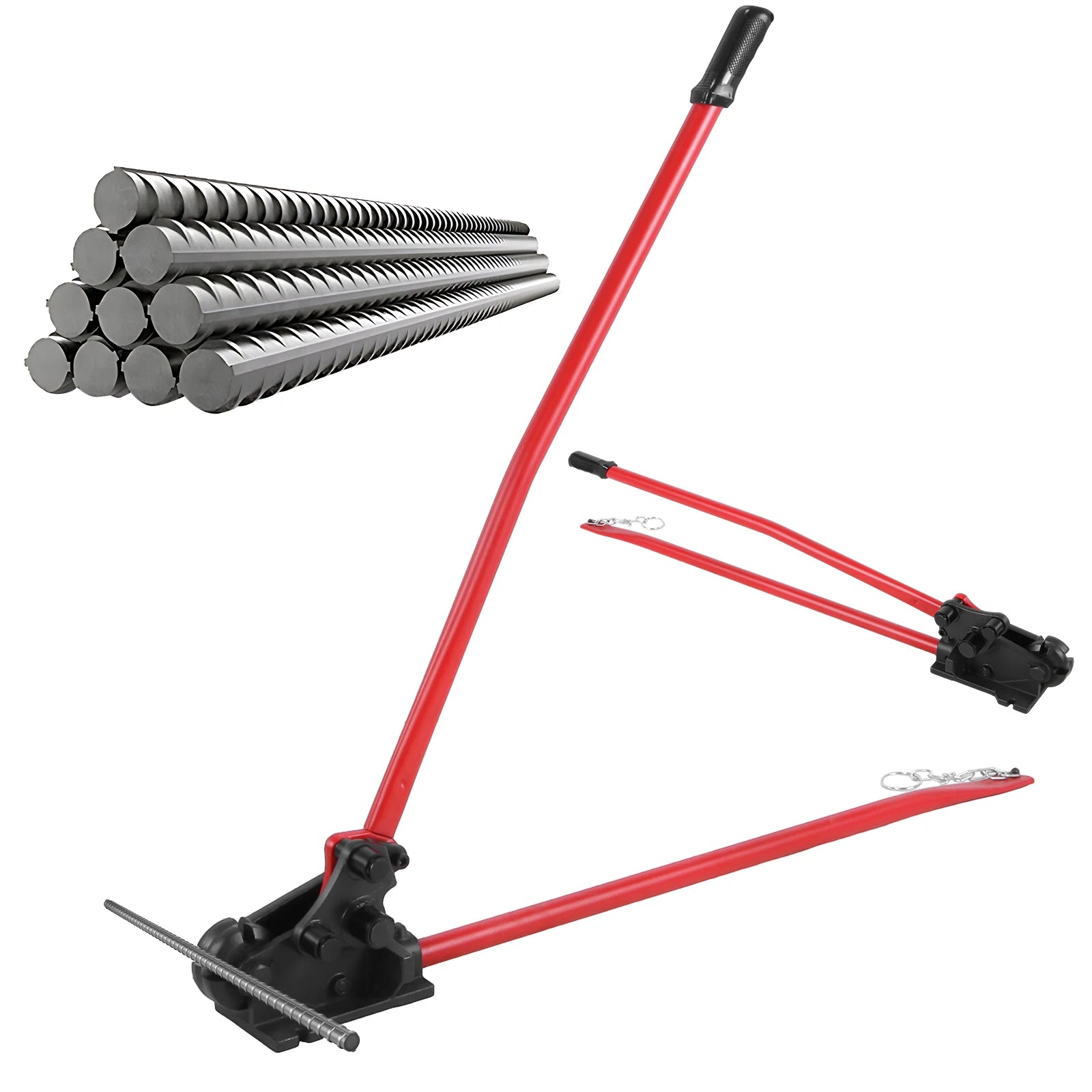 2-in-1 Rebar Cutting Tool Rebars Up To 5/8inch Tubing Bender with No-Slip Handle Grip for Effortlessly Cuts Bends Reinforcement