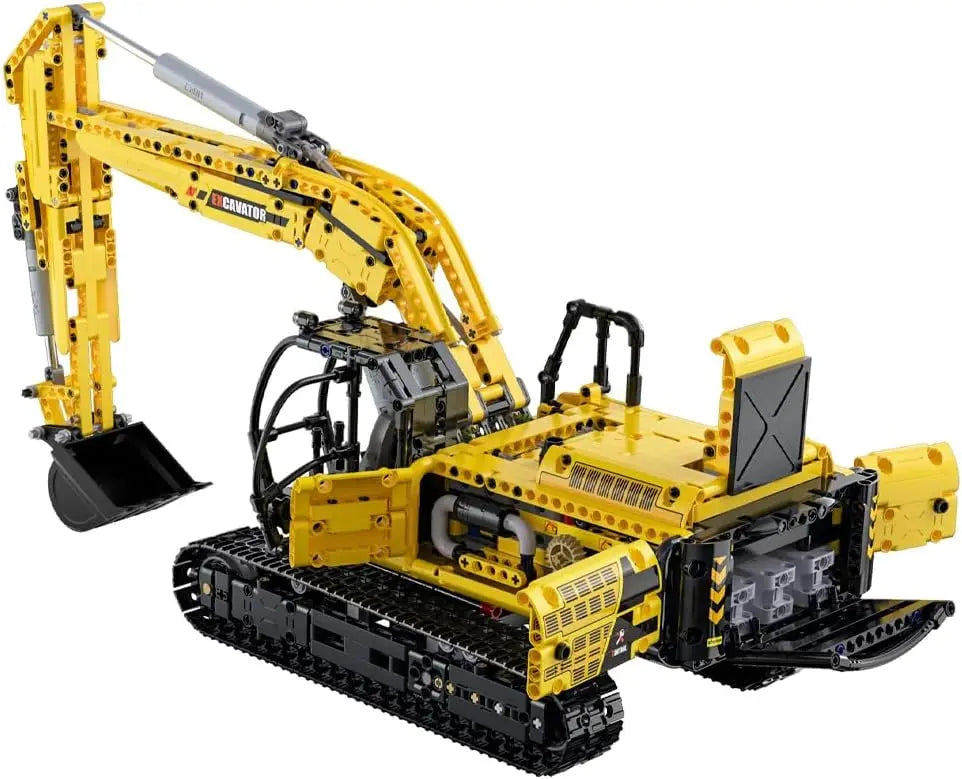 Engineering Series 1:20 Scale Excavator Model with Articulated Arm and Operational Doors, Advanced Building Set