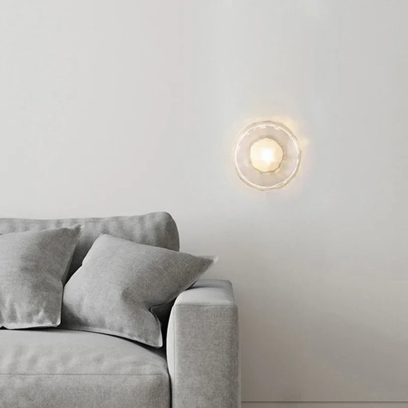 Nordic Gray White Clear Glass  Light Gold Black Metal Lamp G9 Bulb for Bedroom Parlor Restaurant Corridor Aisle Wall Decor