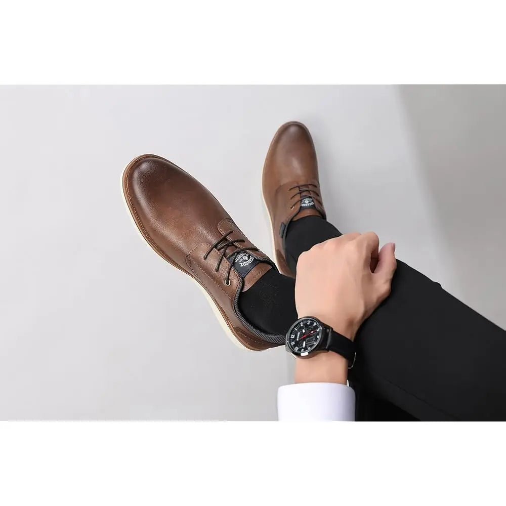 Mens Casual Dress Shoes Oxford Shoes Business Formal Derby Men's Sneakers Walking Shoe A073
