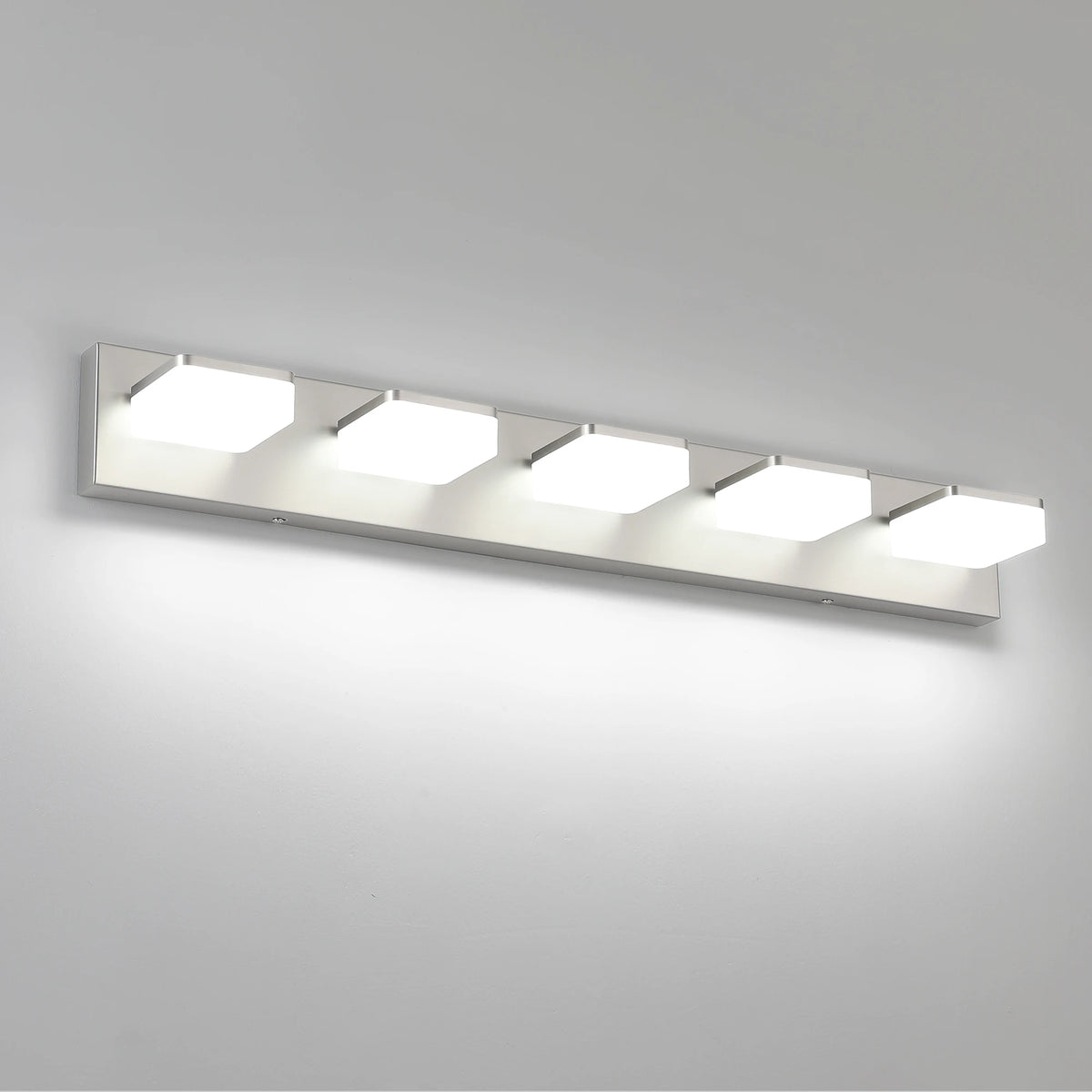 5 - Lamp Vanity Mirror Light For Bathroom, 5500K Acrylic Lampshade, Rust - Proof Frame, Energy - Saving LED Light