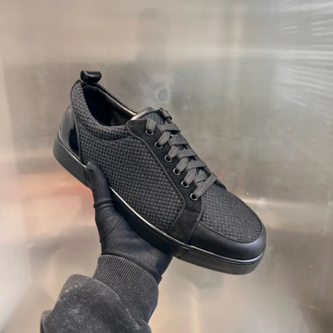 Men Real Leather Casual Shoes Fashion Red Sole Top Layer Cowhide British Style Comfortable Breathable Versatile Lace Up Loafers