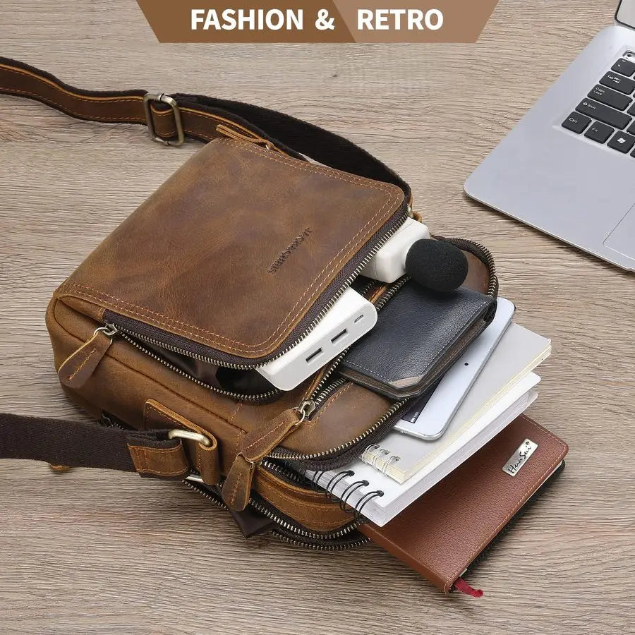 Messenger Bag for Men, Man Purse Crossbody Bags for Work Business