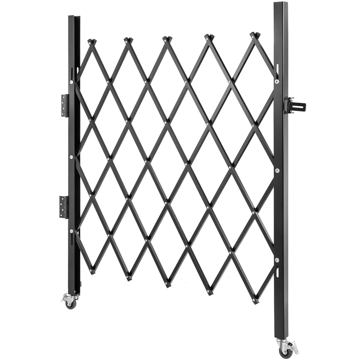 Single Folding Security Gate, 5.1'H X 5.9'W Folding Door Gate, Steel Accordion Security Gate, Flexible Expanding Security Gate,