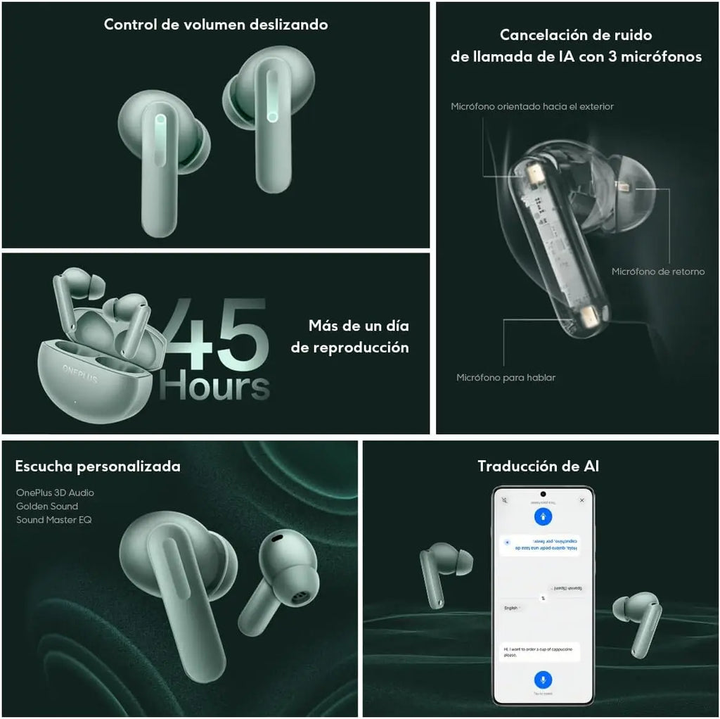 Wireless Earbuds with 55dB Noise Cancellation, 45H Battery Life, IP55 Waterproof, AI Clear Call, Grey