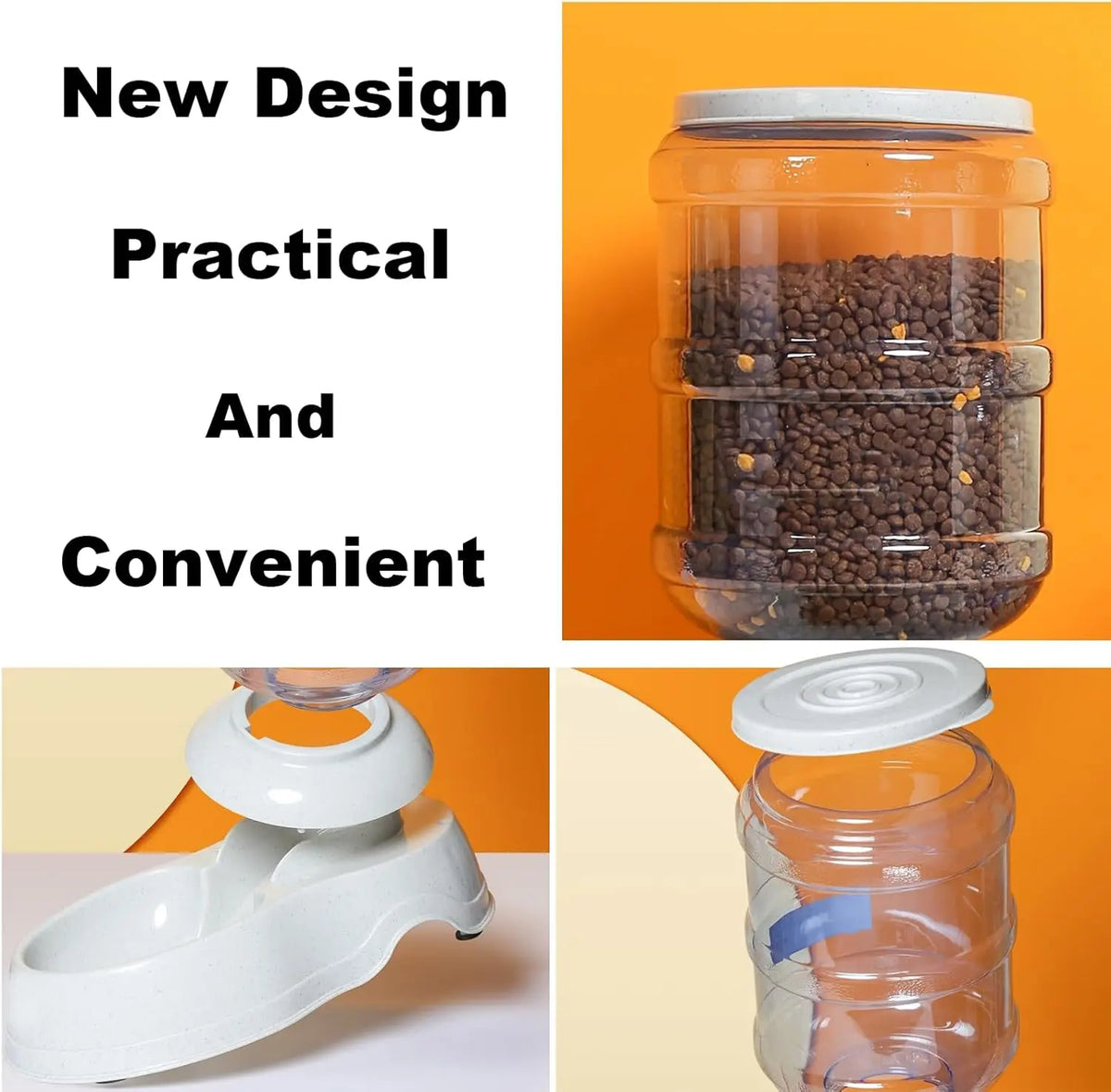 3 Gallon Automatic Pet Feeder and Water Dispenser Set for Large Dogs, Gravity Food Bowl Station