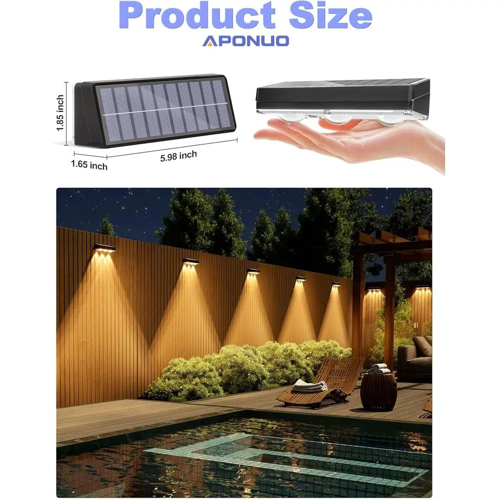 Outdoor Waterproof LED Lights, 12 RGB Colors & Warm White & Cool White, Ideal for Patio, Wall, Deck, Yard (12 Pack, Black)