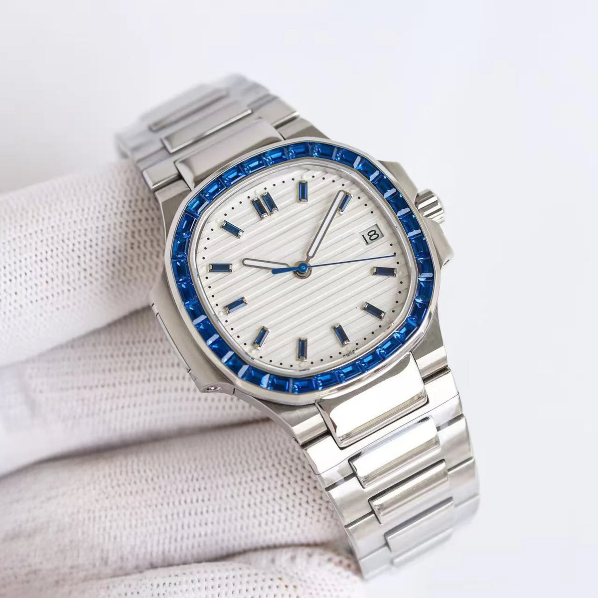 Top Designer Custom Logo Luxury Automatic Mechanical Stainless Steel Luminous Diver Watch with Calendar