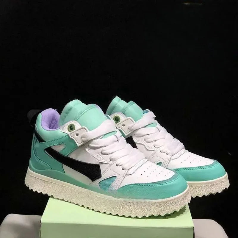 2026 New Panda White Sneakers Men Women Thick Sole Height Increasing Casual Skateboard Shoes Fashion Breathable Sports Shoes