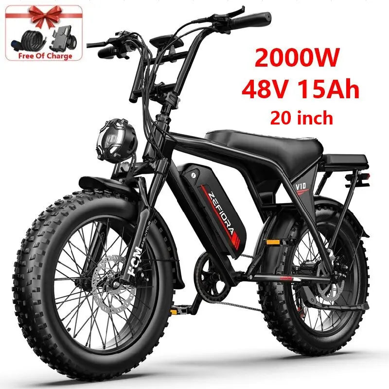 Hot 2000w Adult Electric Bike Man,20 26 Inch Adjustable Front Brake Seat 48v 15ah 17.5ah 20a Aluminum Alloy,for Electric Bicycle
