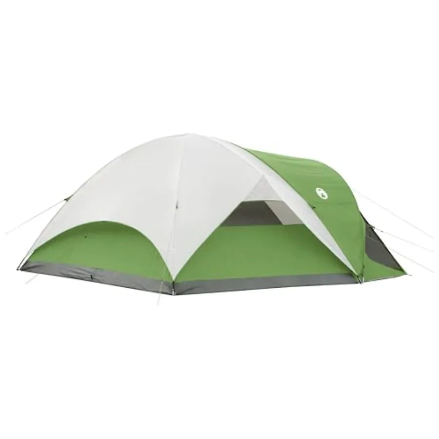 Evanston Tent with Screen Room 8 Person Weatherproof Tent Sets Up in 15 Mins Included Rainfly & Carry Bag Made of PFAS-Free Mate