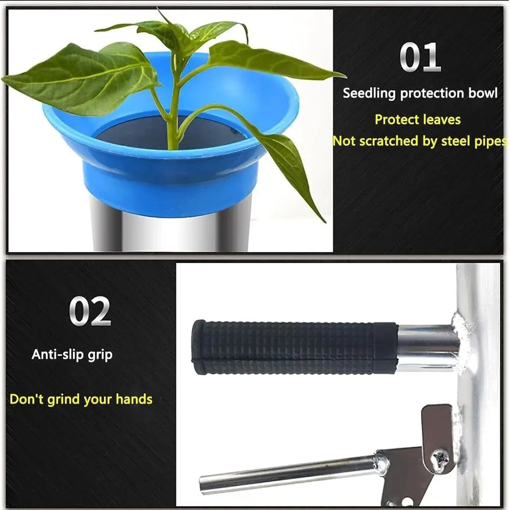 Soft Grip 12cm Deep Manual Bulb and Seedling Planter for Garden, Yard, Greenhouse