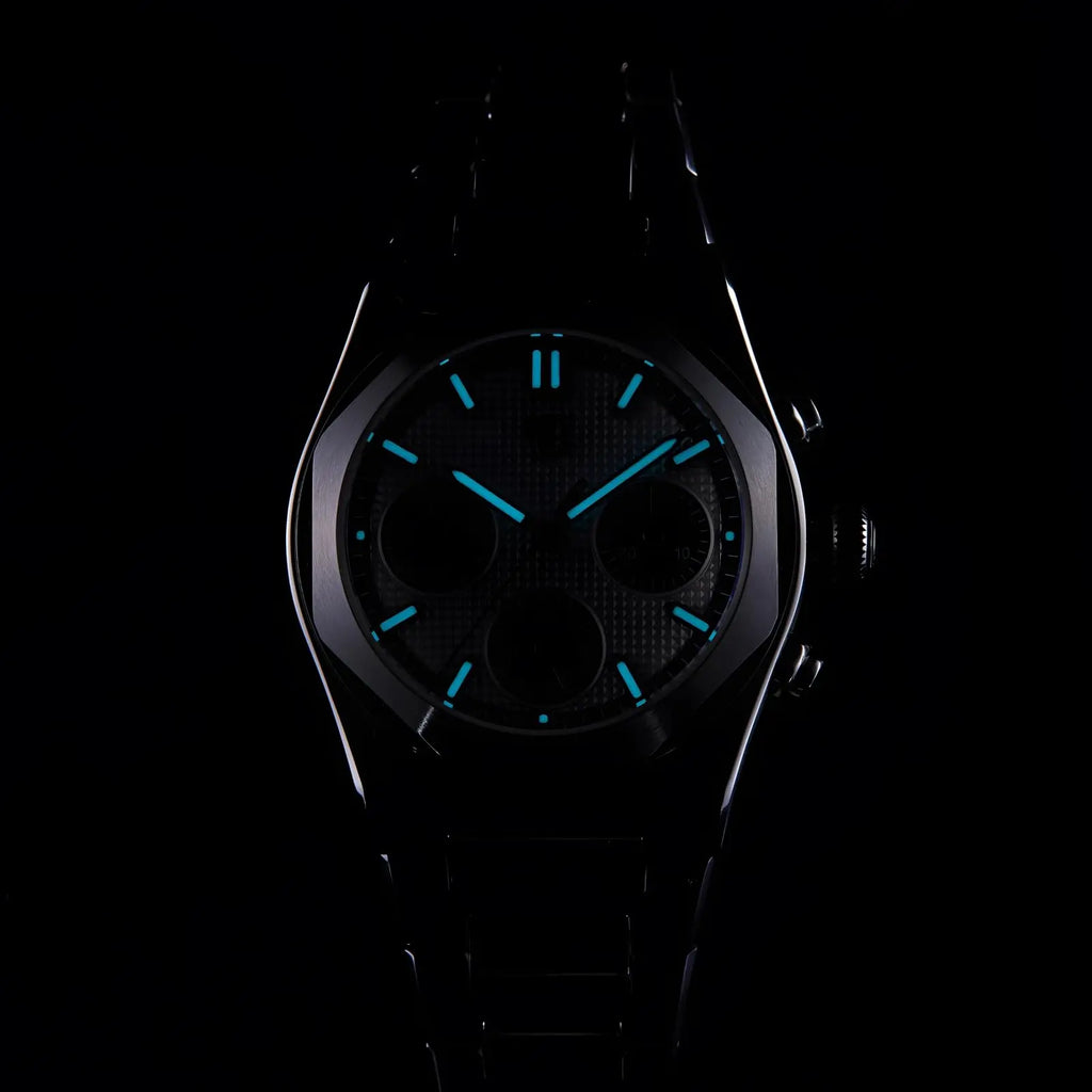 BETTIMER B8002 Men's Mechanical Chronograph Watch ST1903 Movement 38.5mm 316L Stainless Steel Sapphire Luminous Watches for Men