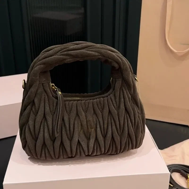 Designer Shoulder CroFashion brand Bag High Quality Leather Zipper Armpit New Autumn Winter womens Suede leather bag